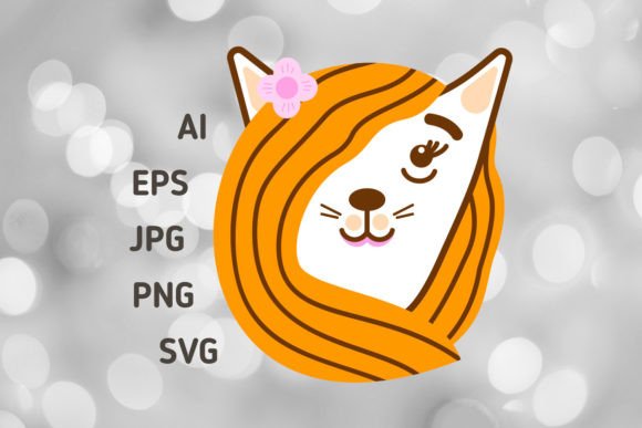 A Cat Girl. Cute Red Cat SVG Funny Cat Review