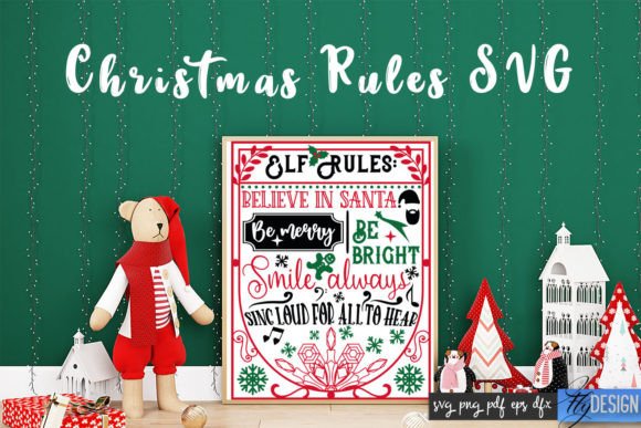 Christmas Rules SVG Funny Family Design Review