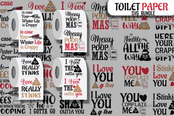 Christmas Toilet Paper Bundle SVG, Funny Review
