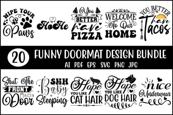 Funny Doormat SVG Designs Bundle Review