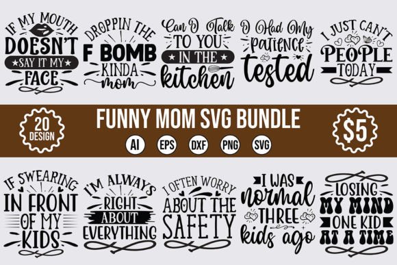Funny Mom SVG Bundle Design Review