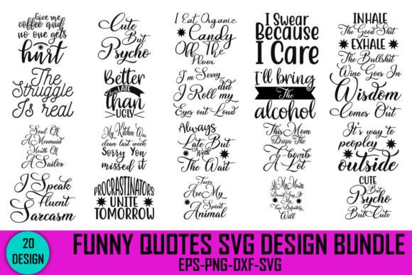 Funny Quotes Svg Design Bundle Review