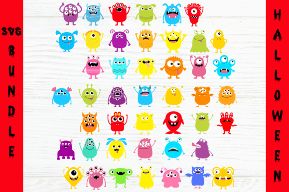 Halloween Funny Monsters SVG Set Review